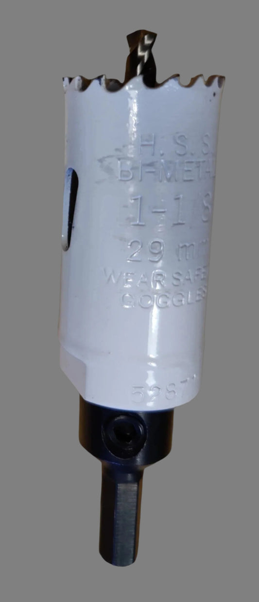 Broken Shaft - Drill Guide and Hole Saw