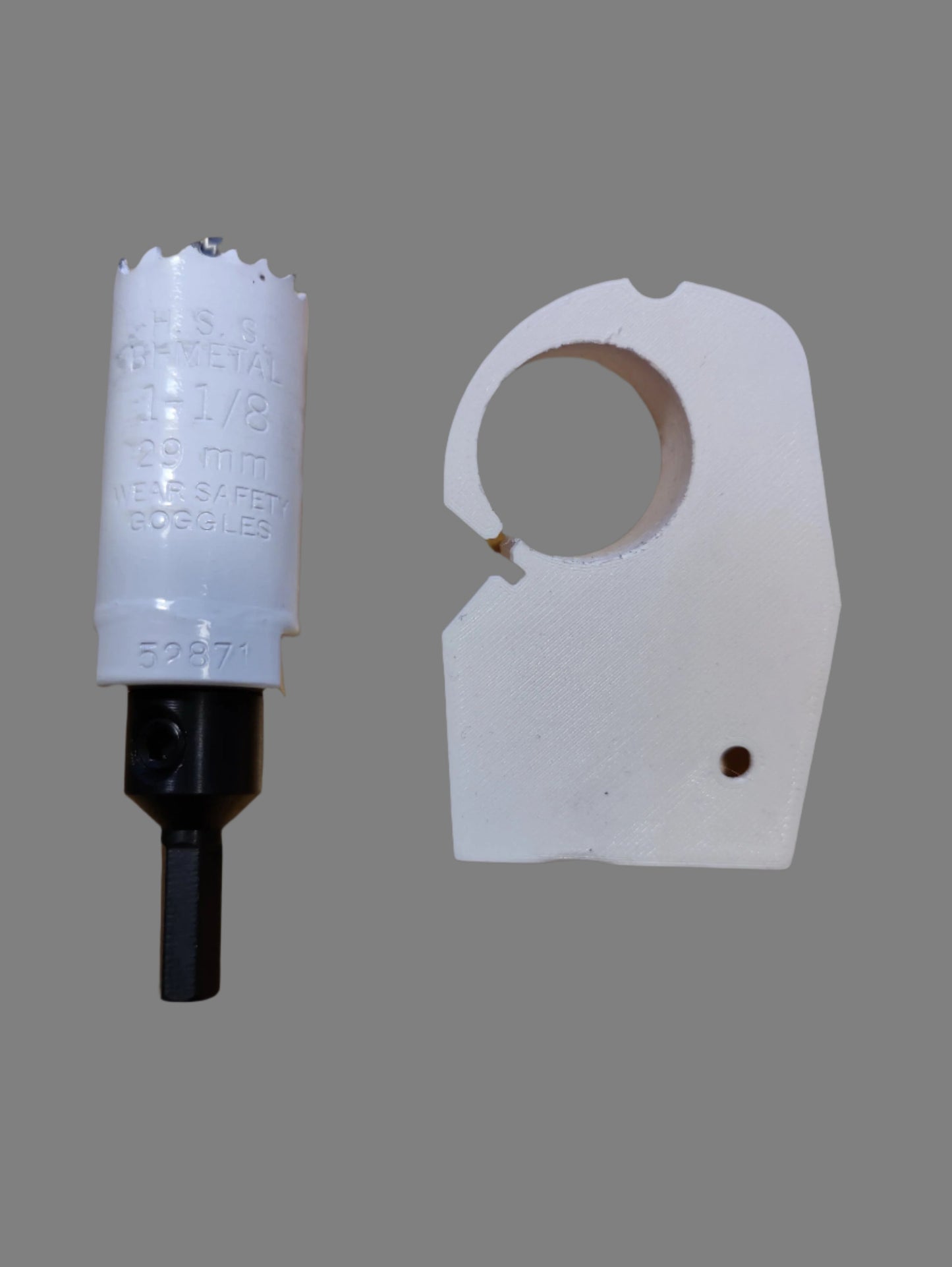 Broken Shaft - Drill Guide and Hole Saw